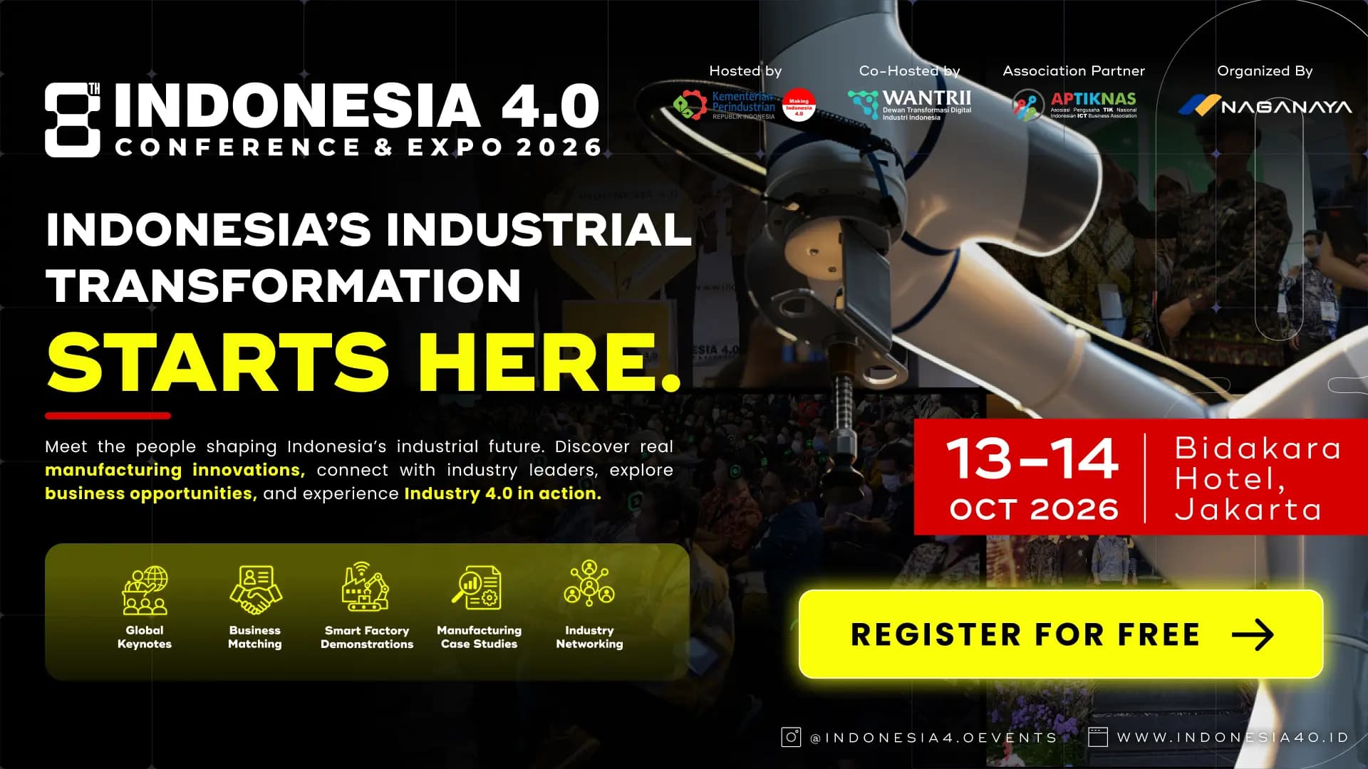 The 8th Indonesia 4.0 Conference & Expo 2026 banner